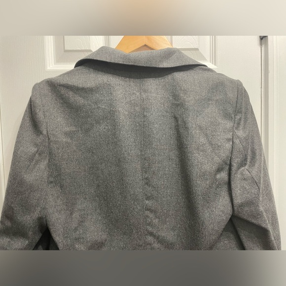 NWT TALBOTS Kate Fit Romantically Curvy Wool Blend Jacket Sz 14 Gray Blazer - Picture 10 of 10